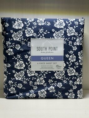 SOUTH POINT HOME FASHIONS 6 PIECE QUEEN SHEET  SET 100% POLYESTER MICROFIBER new